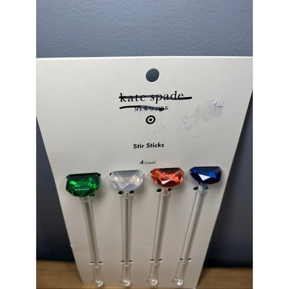 Kate Spade Target Acrylic Gem Drink Stir Sticks